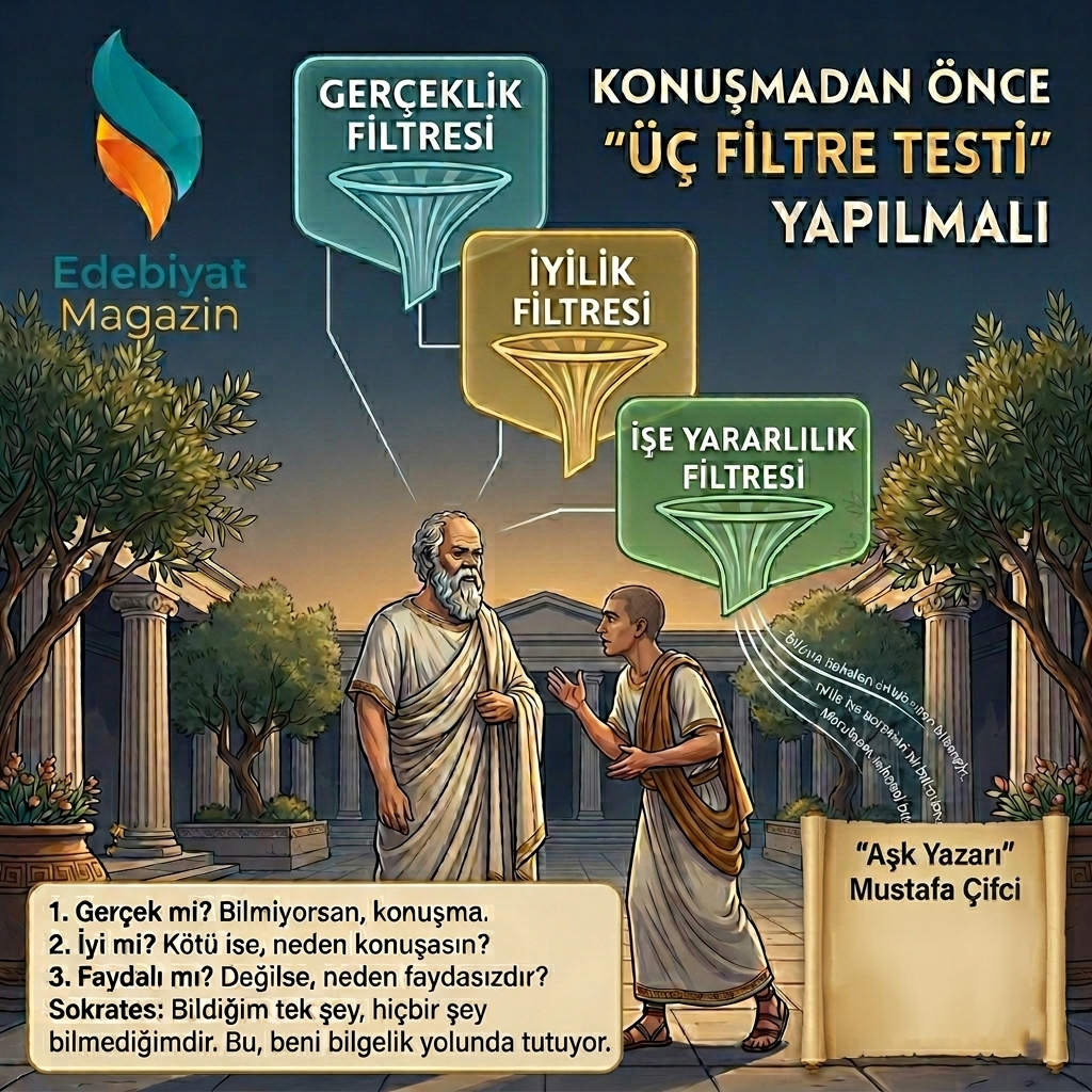 KONUŞMADAN ÖNCE "ÜÇ FİLTRE TESTİ" YAPILMALI