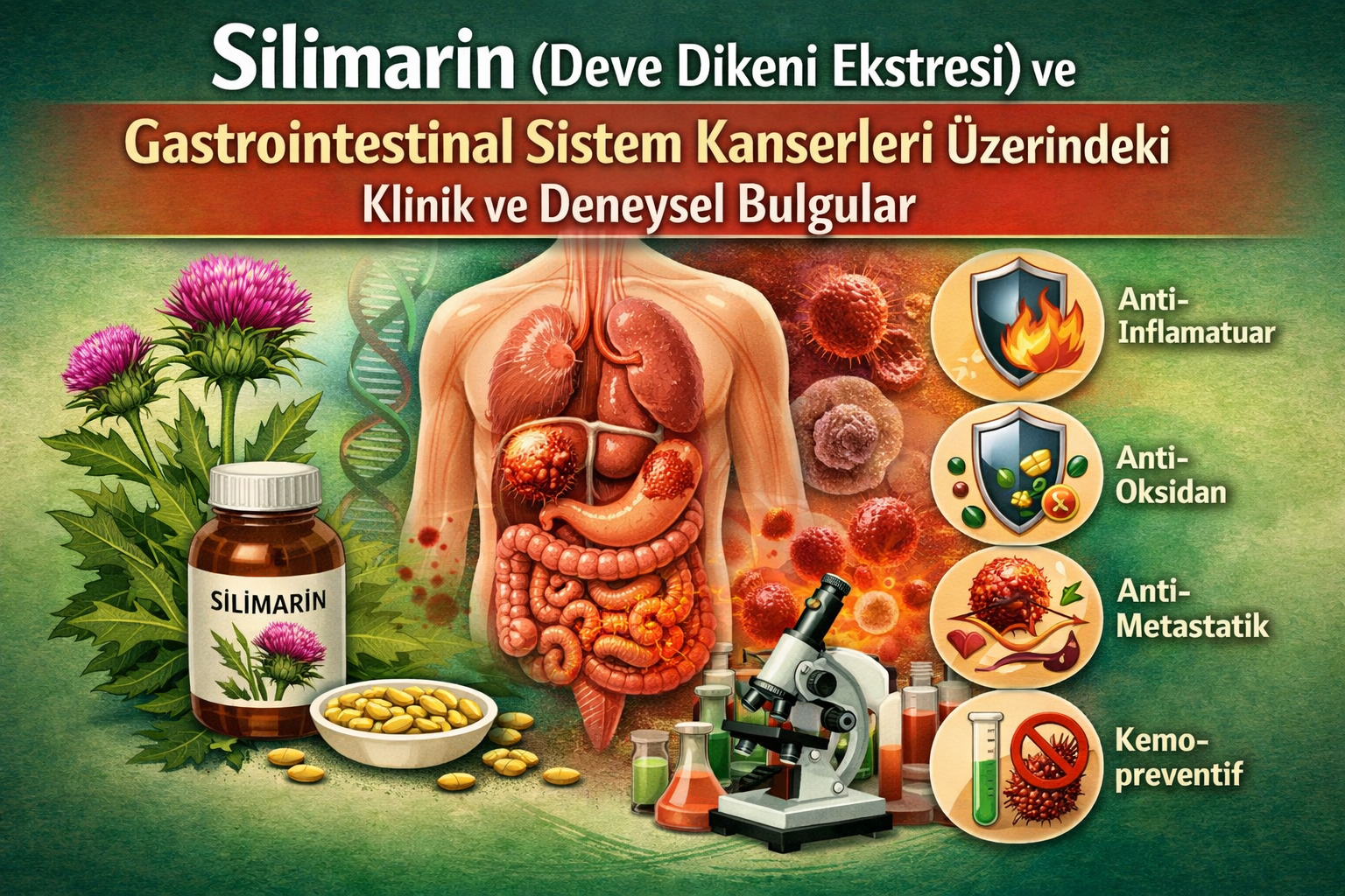 Silimarin (Deve Dikeni Ekstresi) ve Gastrointestinal Sistem Kanserleri Üzerindeki Klinik ve Deneysel Bulgular