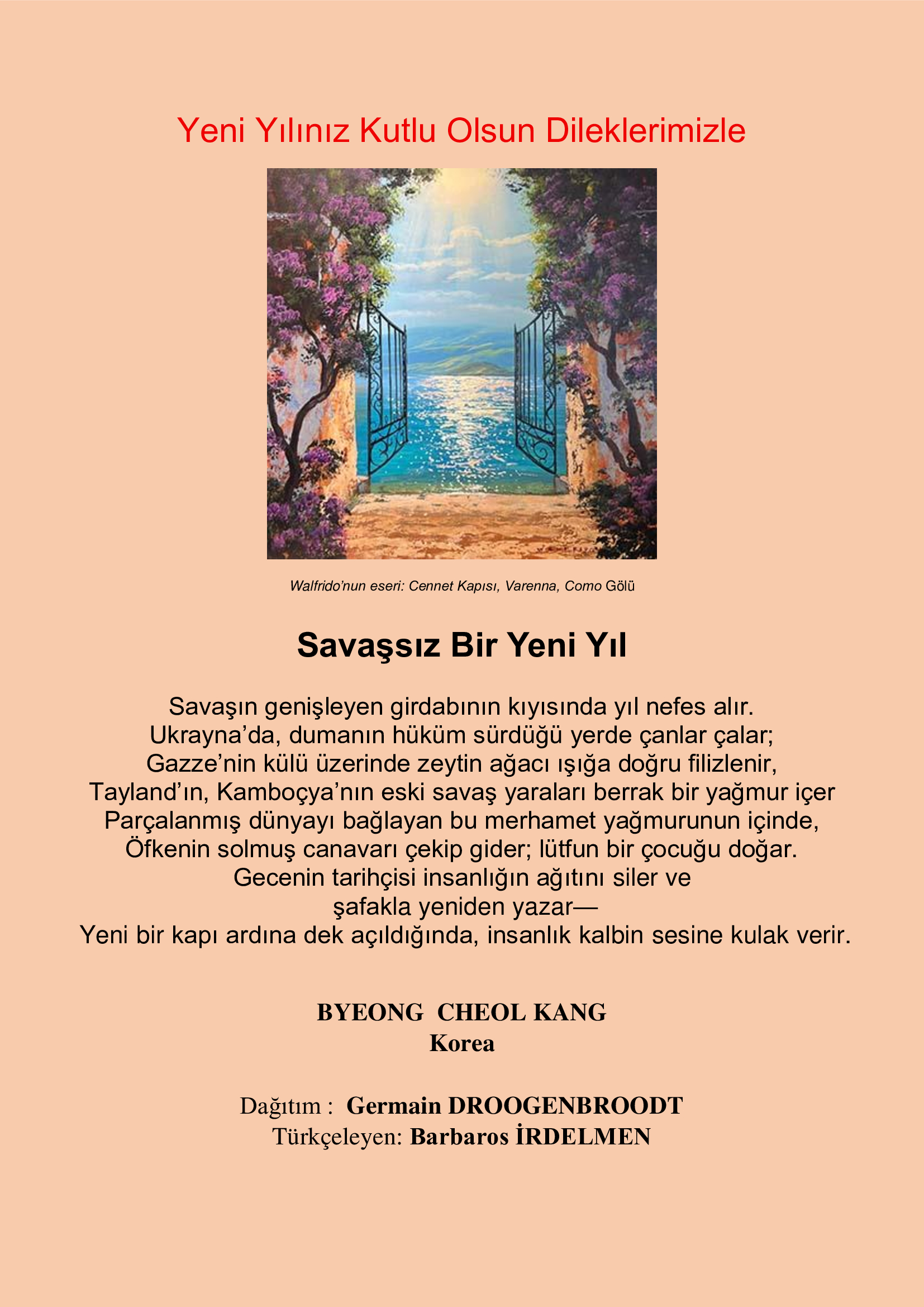 Savaşsız Bir Yeni Yıl